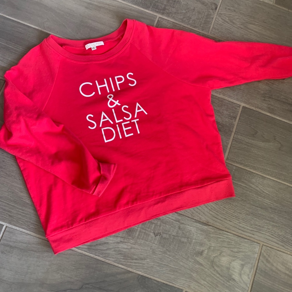 “Chips & Salsa Diet” Pink Sweatshirt